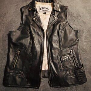 Genuine Leather Lifestyle Cycles Women's Motorcycle Vest Size XL